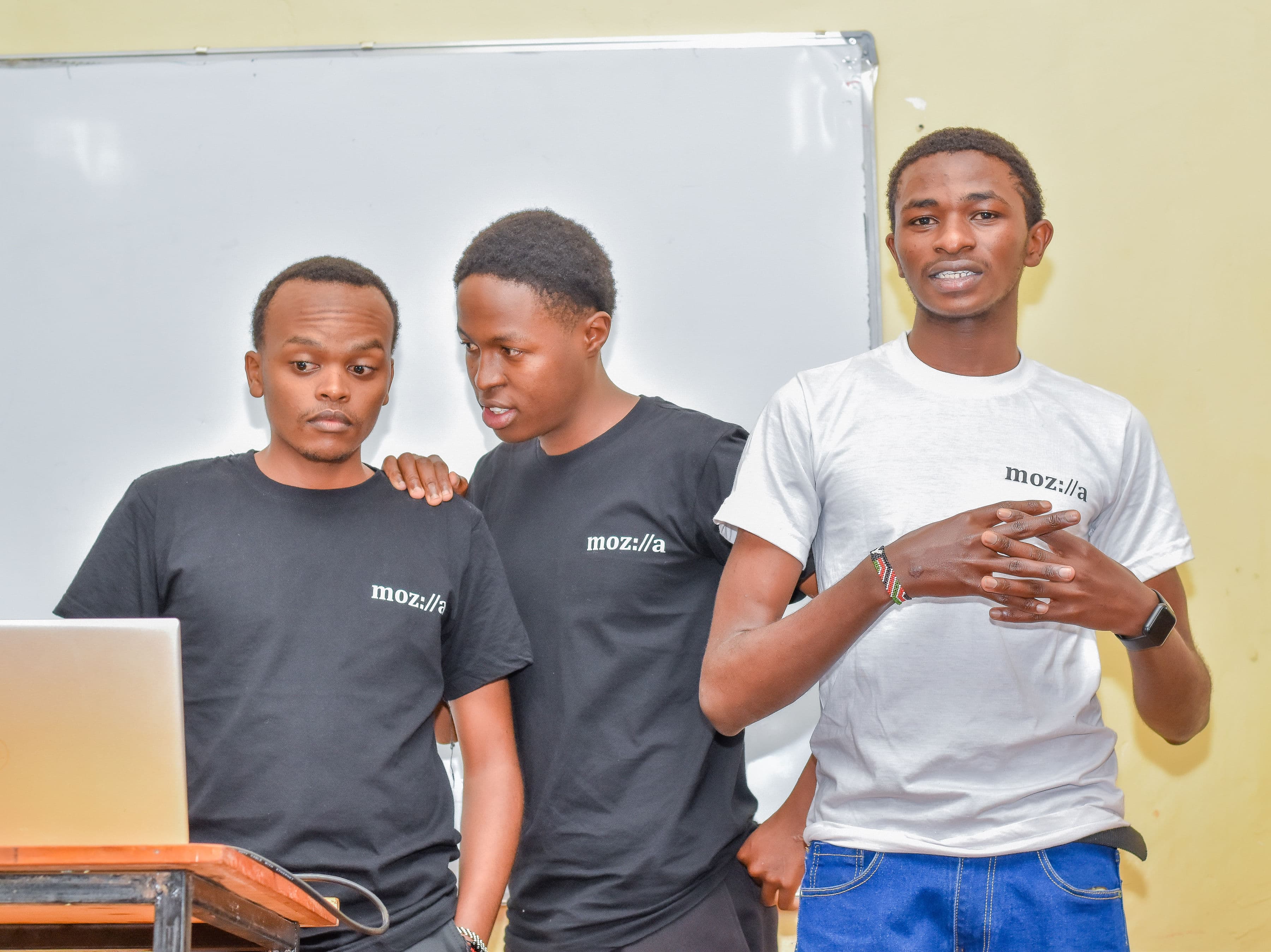 Students from Kirinyaga University showcasing their work.