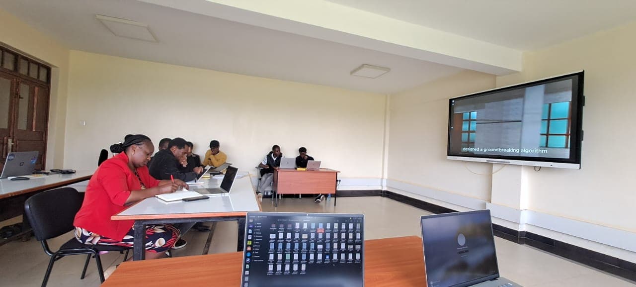 Lecturers reviewing animation work and providing constructive feedback to the student animators.